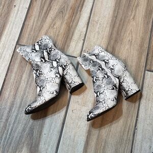 Steve Madden Snakeskin Heeled Boots